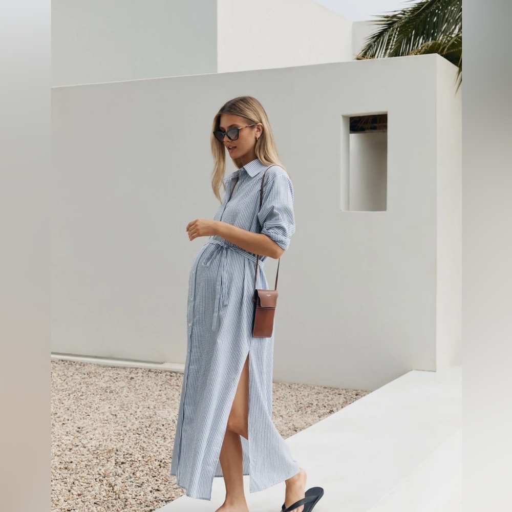 Striped Blue Maxi Dress